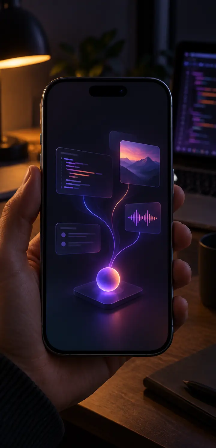 Maquette de l’application mobile Vibecode