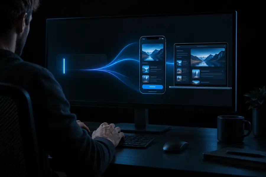 Developer reviewing an AI-assisted coding workflow in Cursor